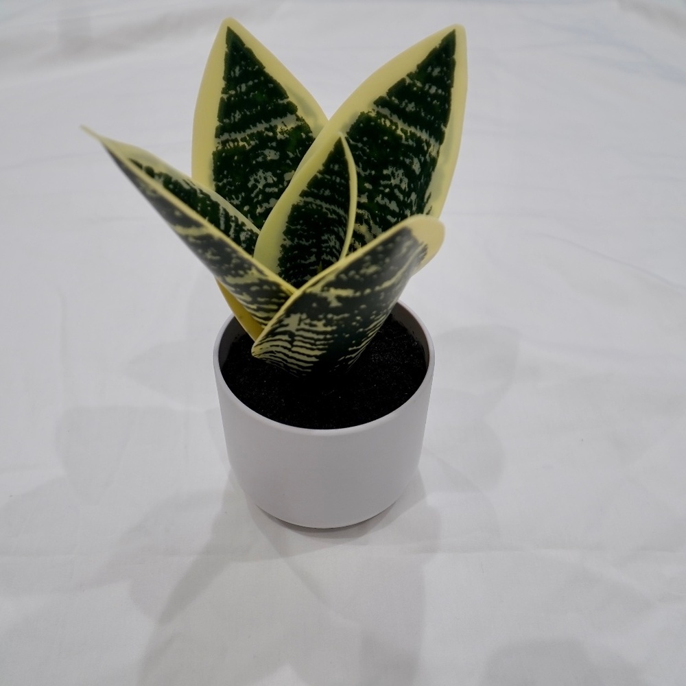 1 PC Fake Snake Plant In Pot Artificial Faux Plant